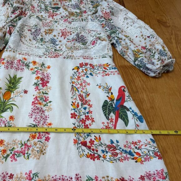 FARM RIO Delicate Forest Scarves Mini-Dress Women’s Size MED - Picture 11 of 16